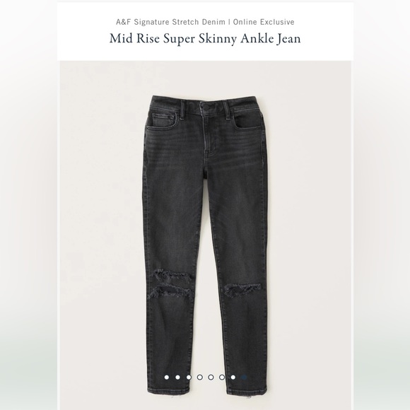 NWT Abercrombie & Fitch Mid Rise Super Skinny Ankle Jean - Picture 5 of 5